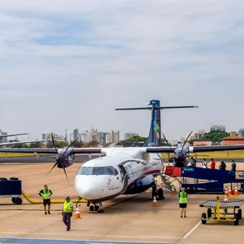Aeroporto de Rio Preto recebe primeiro voo internacional